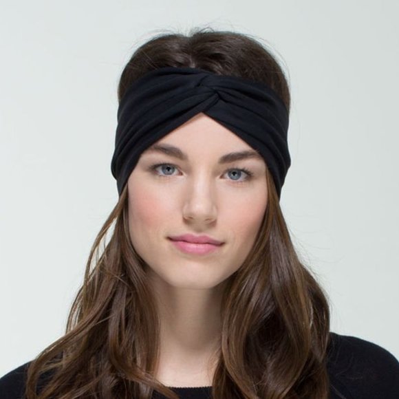 lululemon athletica Accessories - Lululemon Knotty Gal Headband/Earwarmer with Pony Tail Opening - Black